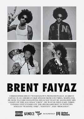 Brent Faiyaz Collage Portrait