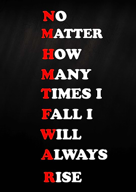 Motivational Text Art: Always Rise