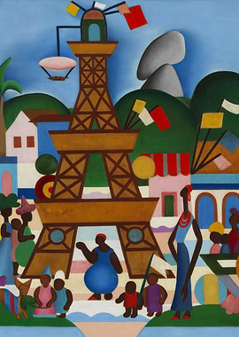 Tarsila do Amaral's Eiffel Tower Painting, tarsila do amaral art