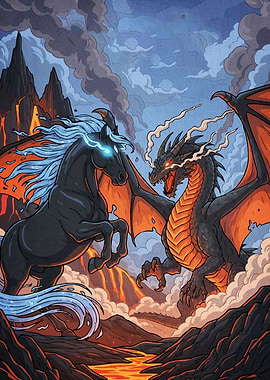 Dragon versus Horse Volcanic