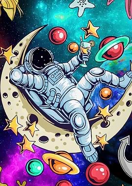 Astronaut Relaxing Moon Cocktail
