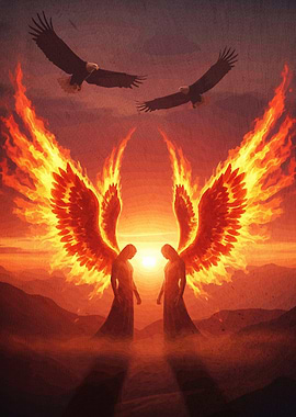 Angels fire wings eagles
