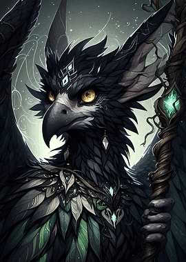 Griffin Wizard with Staff