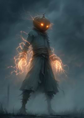Halloween Pumpkin Sorcerer