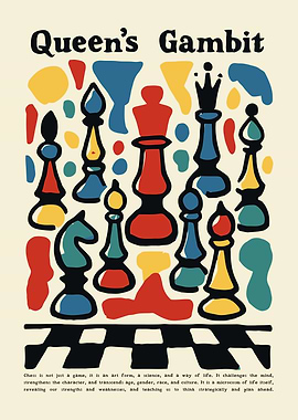 Queen's Gambit Chess Art