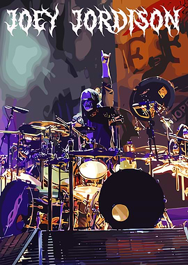 Joey Jordison Drumming Performance Art