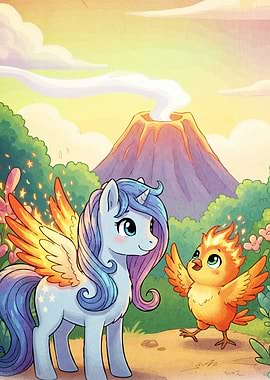Pony and Phoenix Cartoon