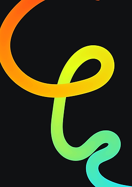 Gradient Swirl on Black Background