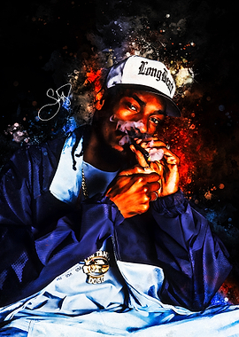 Snoop Dogg Portrait with Smoke