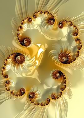 Golden and Coffee Fractal Spirals