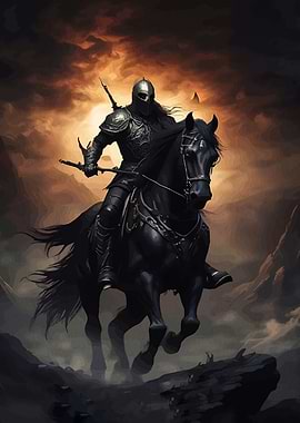 Dark Knight Horseback