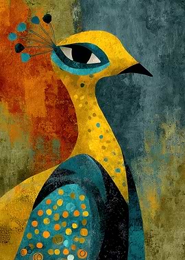 Abstract Peacock Art