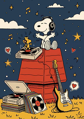 Snoopy and Woodstock Music Party