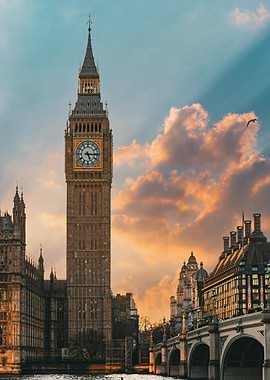 Big Ben and Westminster at Sunset