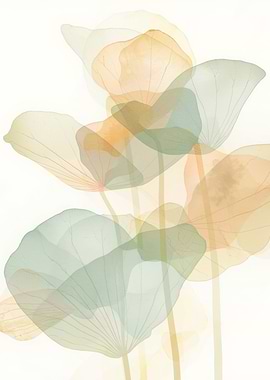 Abstract Floral Watercolor Painting