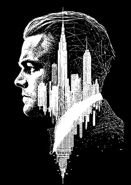 Leonardo DiCaprio and Cityscape Portrait