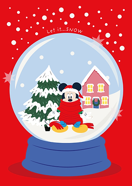 Mickey Mouse in Snow Globe