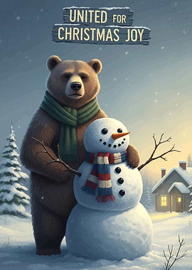 Bear and Snowman: Christmas Joy