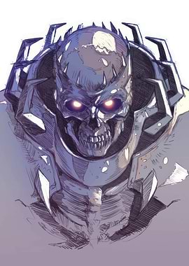 Skull Warrior with Glowing Eyes