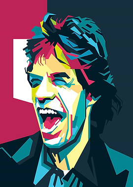 Mick Jagger Pop Art Portrait