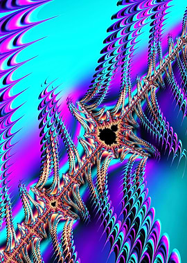 Fractal Abstract Art with Vibrant Colors