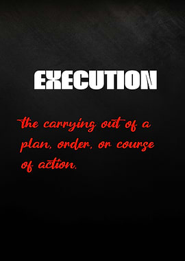 Execution Definition on Black Background