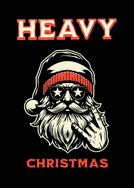 Heavy Christmas Santa Claus Illustration