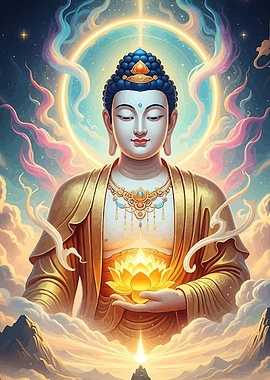 Buddha Lotus Flower Hands