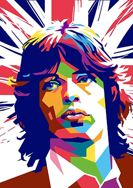 Mick Jagger Pop Art Portrait
