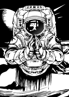 Lost in Space Astronaut Illustration