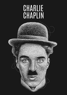 Charlie Chaplin Portrait - Scribble Art