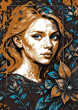 Portrait of a Woman with Flowers