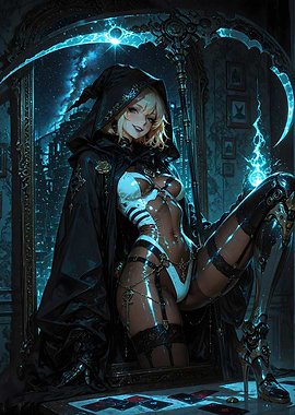 Anime Grim Reaper with Scythe