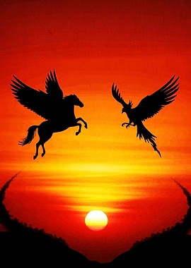 Pegasus Phoenix Sunset