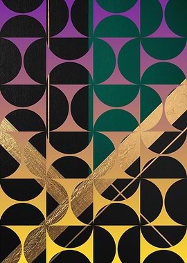 Geometric Abstract Art with Circles