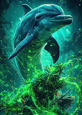 Dolphin Underwater Greenery