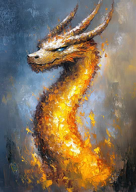 Fiery Dragon Portrait Painting