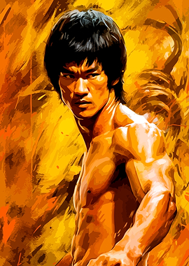 Bruce Lee Portrait - Martial Arts Legend