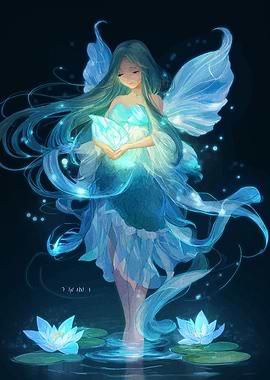 Blue Fairy with Crystal