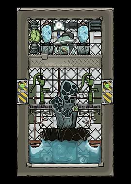 Underground Facility Pixel Art Illustration