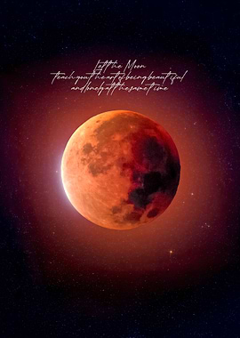 Blood Moon with Inspirational Quote
