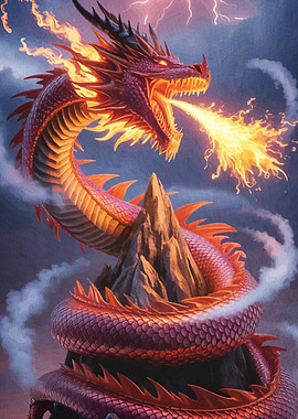 Dragon Coiled Around Mountain