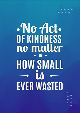 Kindness Quote on Blue Gradient Background