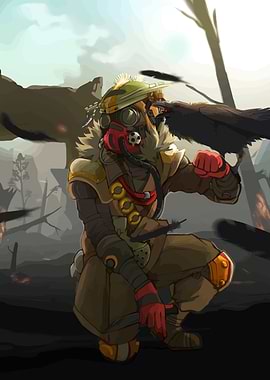 Bloodhound and Raven in Wasteland