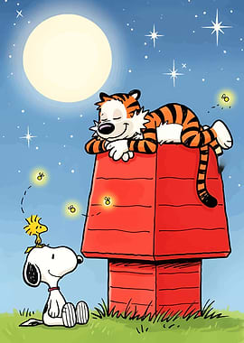 Snoopy, Woodstock, Calvin and Hobbes
