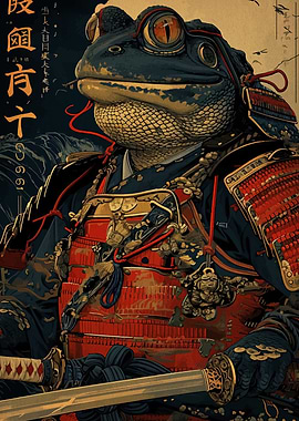 Frog Samurai Warrior