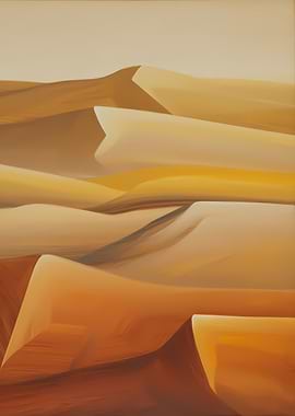 Abstract Desert Sand Dunes Painting