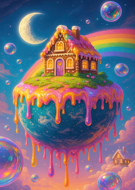 Candy House on Floating Planet
