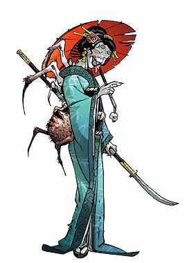 Spider Geisha Comic Art
