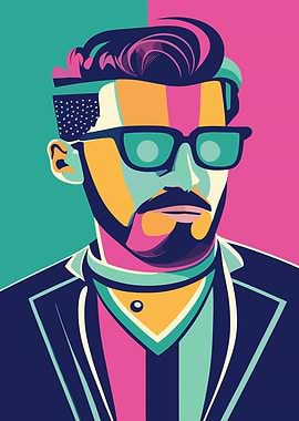 Pop Art Portrait of a Man